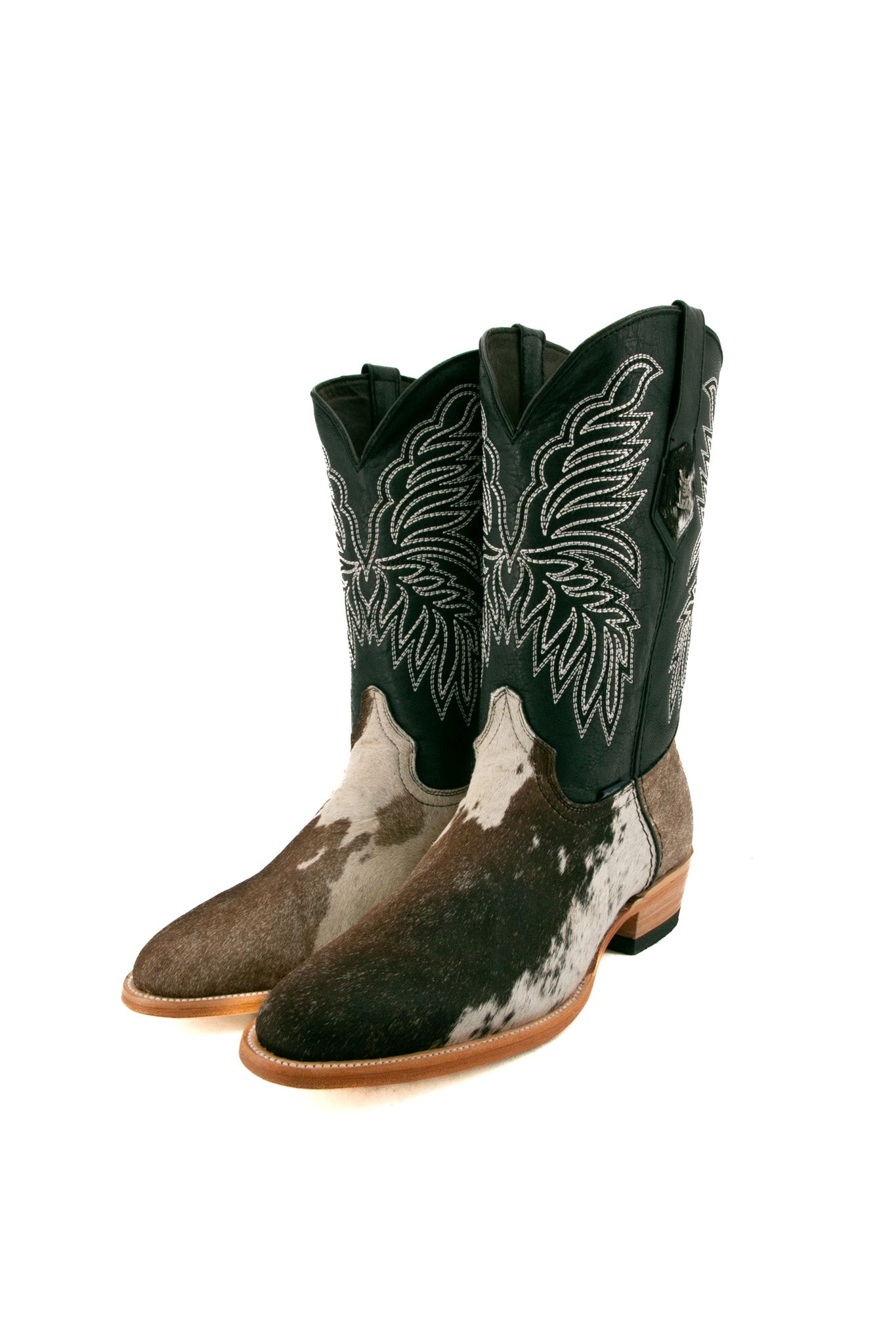 Men's Genuine Cowhide Round Toe Cowboy Boots - Size 10.5 (US) - Western Style Riding & Casual Wear - Perfect for Country Dancing, Rodeos & Everyday Fashion