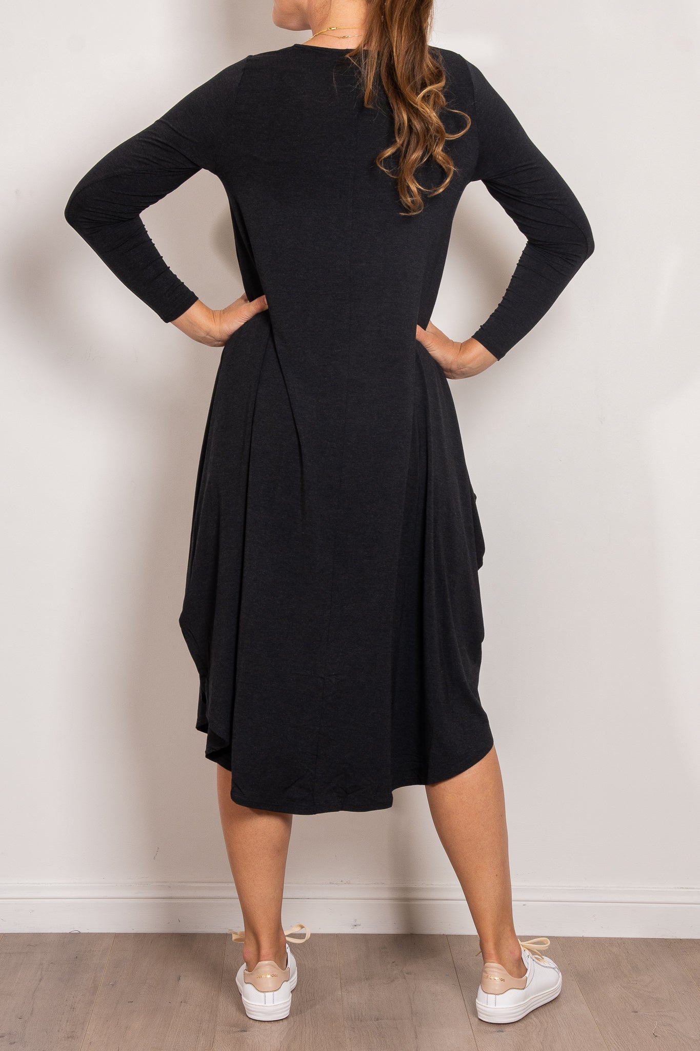 Tani Marl Long Sleeve Tri Dress - Women's Stylish Casual & Athletic Dress for Yoga, Running, and Everyday Wear
