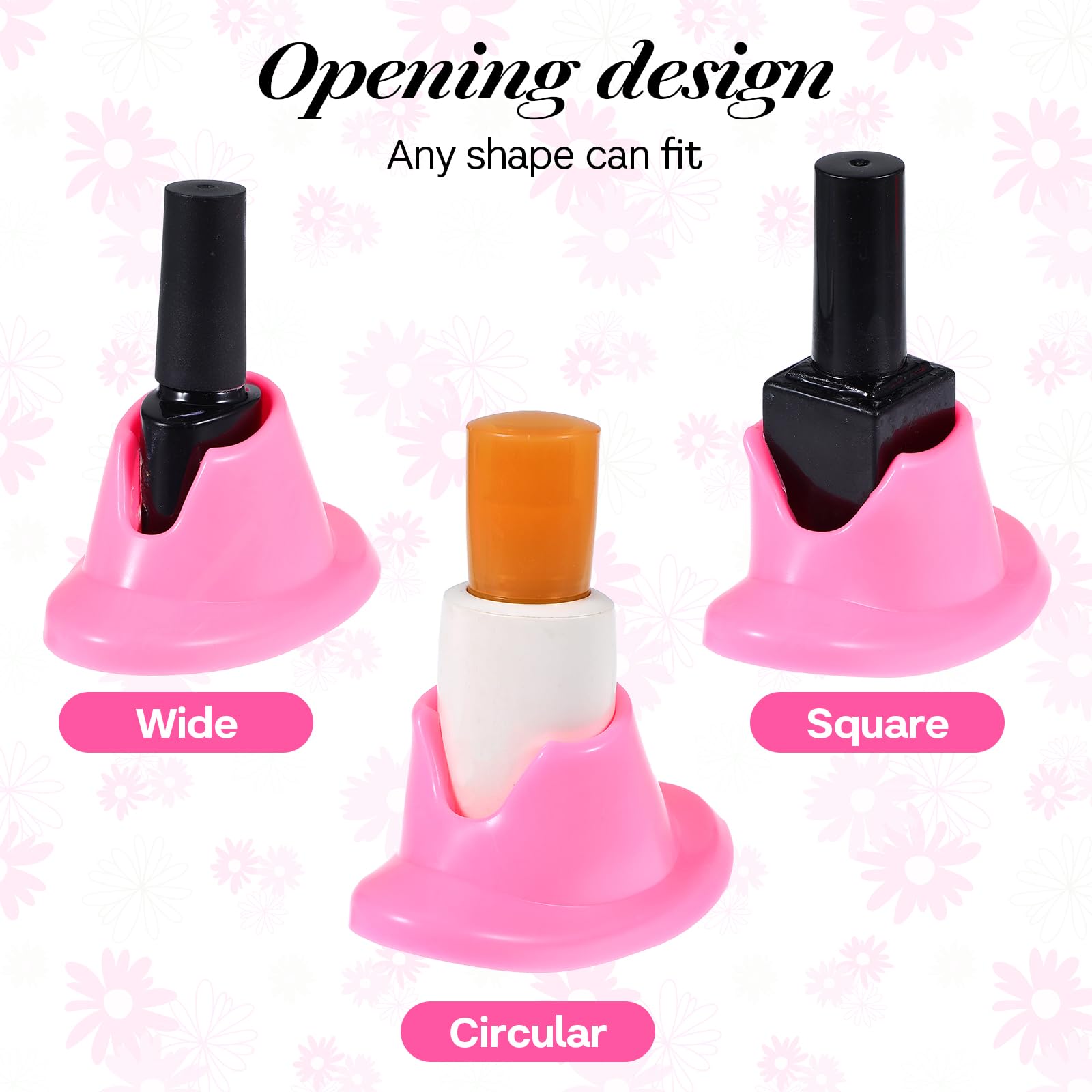 4PCS Soft Rubber Nail Polish Bottle Holder - Anti-Spill Nail Polish Stand for Manicure & Nail Art - Perfect for Salon, Home Use & Professional Nail Display Accessories