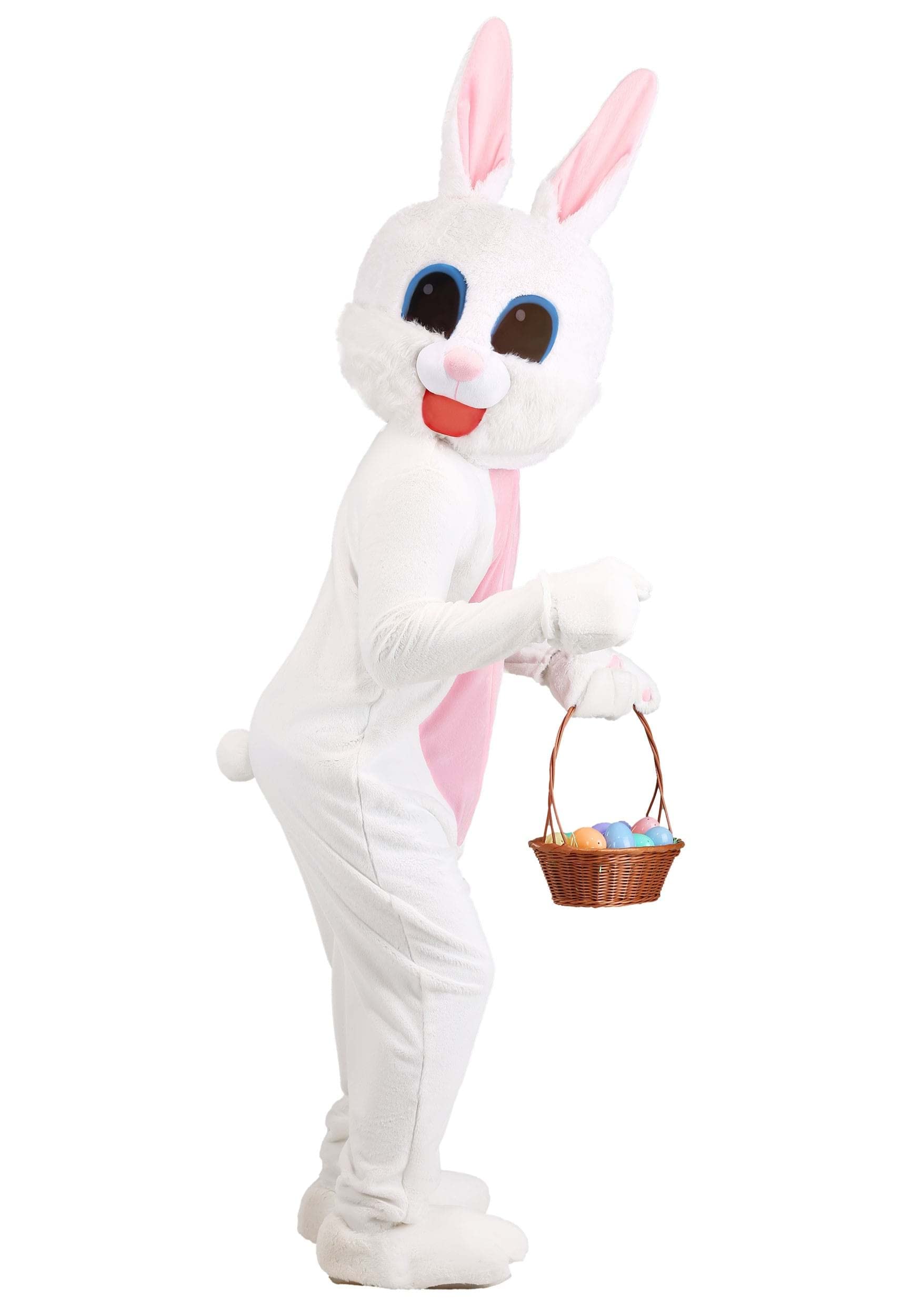 Easter Bunny Costume for Adults - White Rabbit Mascot Outfit for Easter Party, Cosplay & Holiday Events