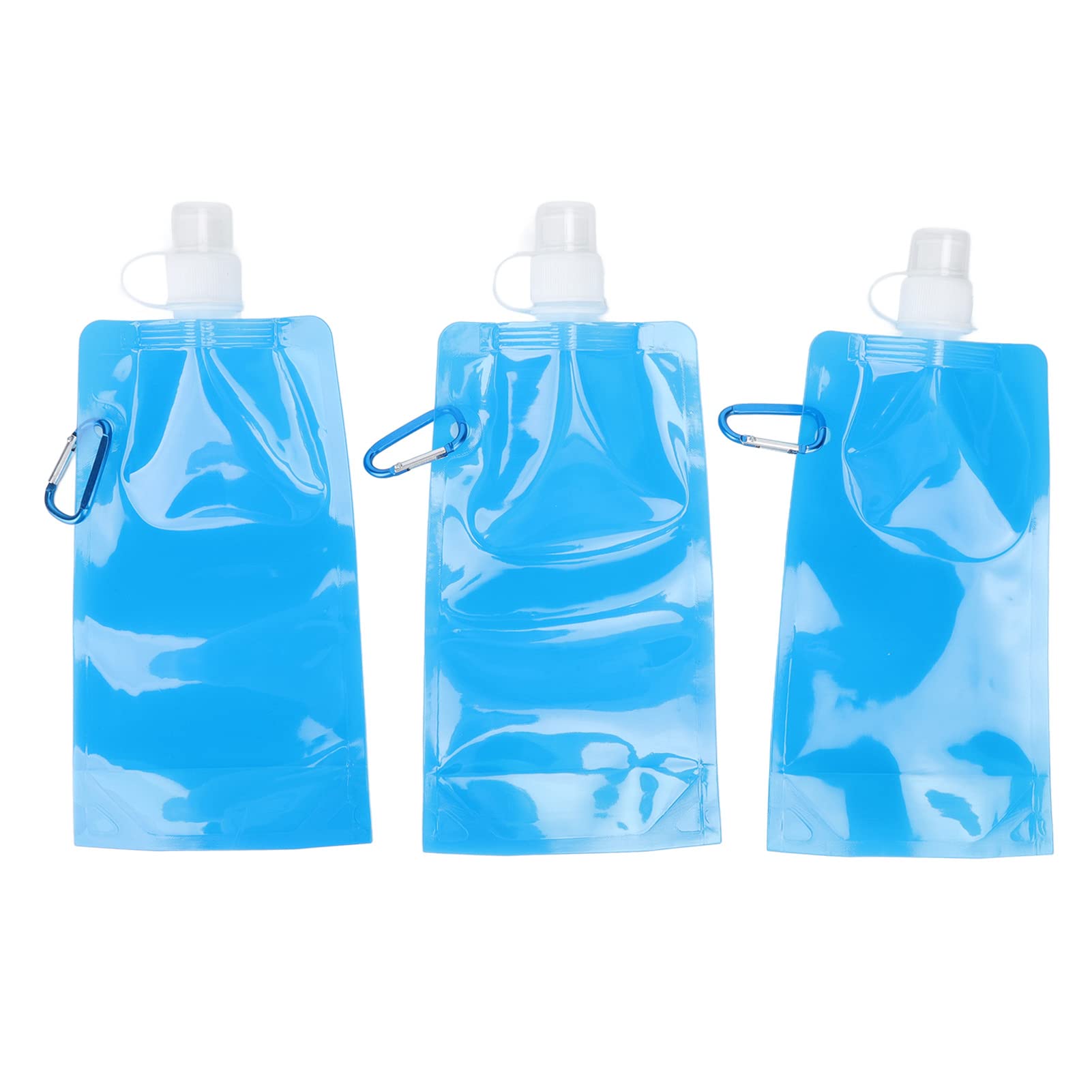 SOONALL 3 Pack Collapsible Water Bottles - BPA Free Reusable Soft PE Water Bottle with Large 700ml Capacity - Perfect for Outdoor Camping, Hiking, Backpacking, Travel & Sports Hydration