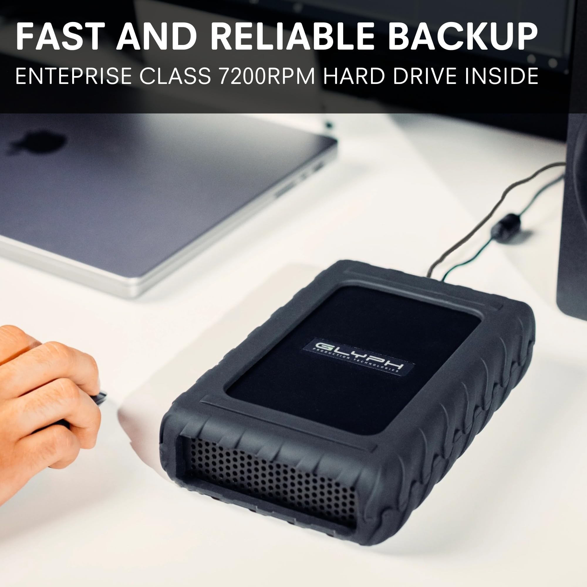 Glyph BlackBox Pro 8TB 7200RPM USB-C 3.1 Gen2 External Hard Drive - High-Speed Storage for Video Editing, Gaming & Data Backup