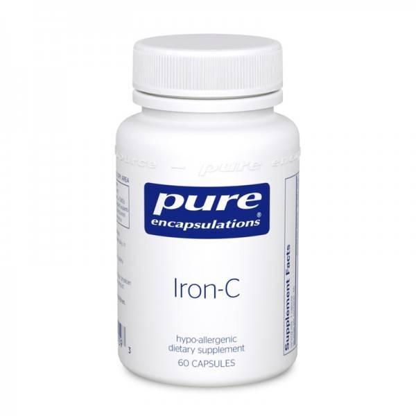 Pure Iron Supplement 60 Capsules - Supports Energy & Red Blood Cell Production - Ideal for Anemia & Fatigue Relief