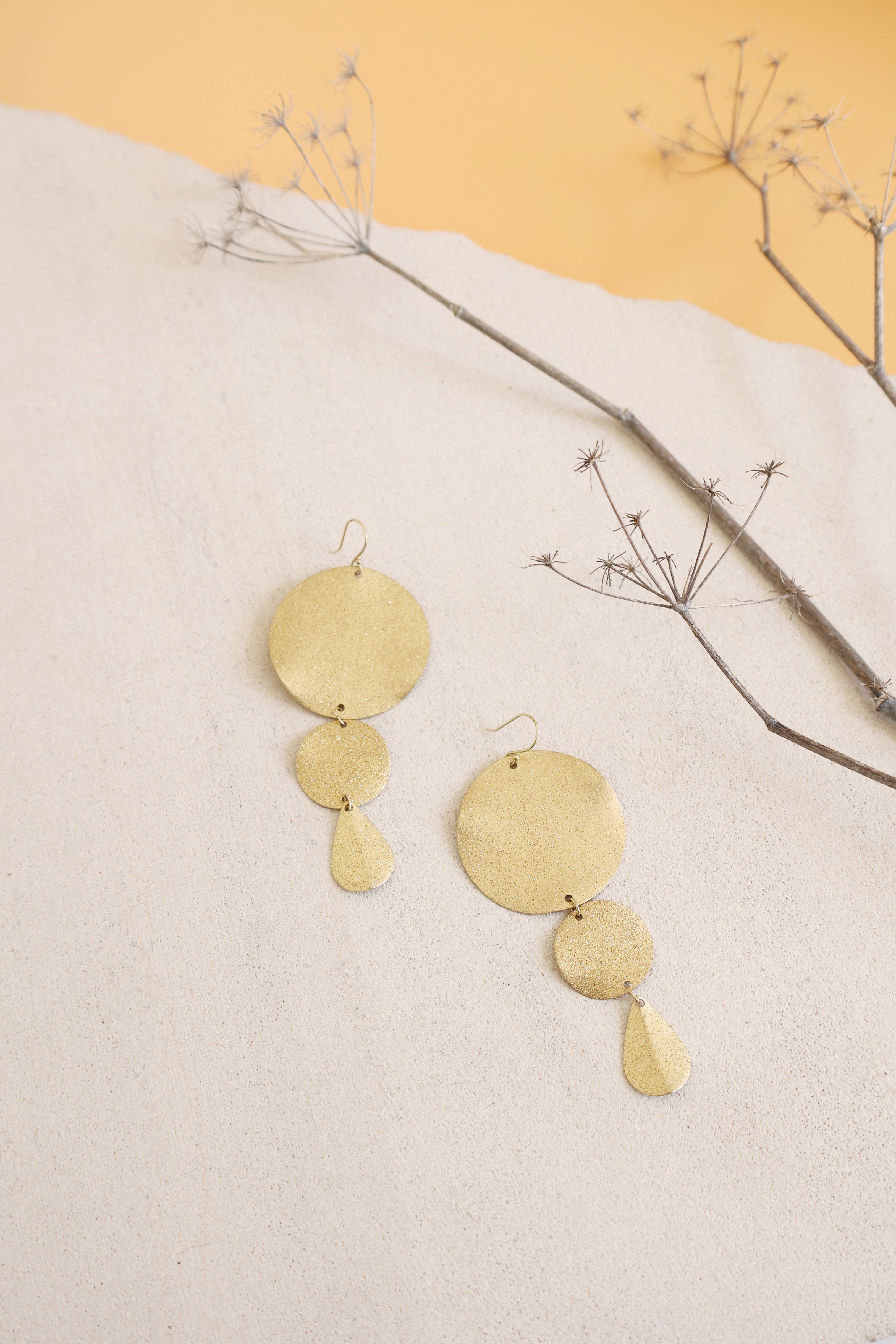 Statement Gold Disk Earrings for Women - Elegant Hoop Earrings for Everyday Wear, Parties & Special Occasions
