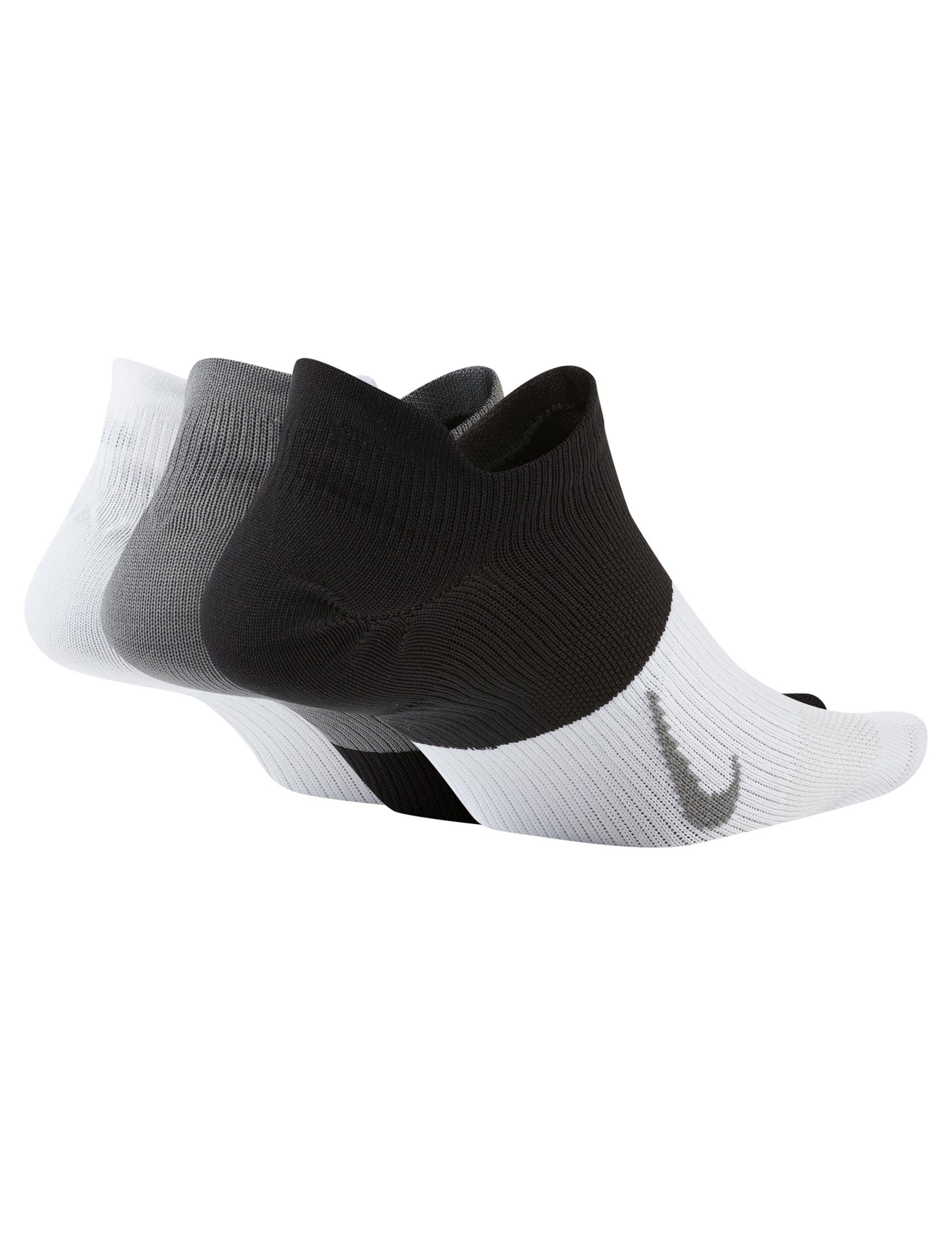 Everyday Plus Lightweight Comfortable Socks (3 Pairs) - White, Black, Grey - Perfect for Running, Workout & Daily Wear