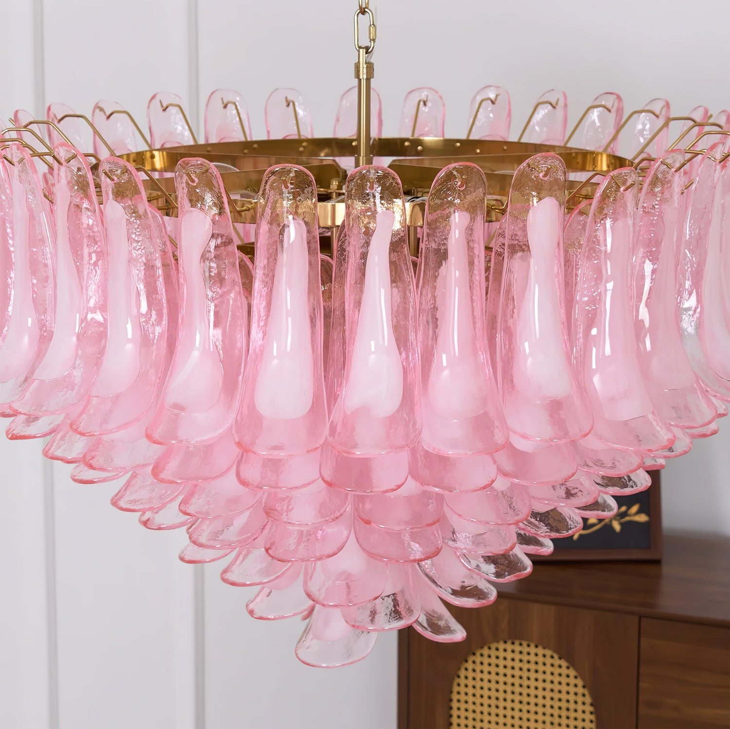 Elegant Barcelona Murano Glass Chandelier - Handcrafted Italian Lighting Fixture for Dining Room, Living Room & Bedroom Decor