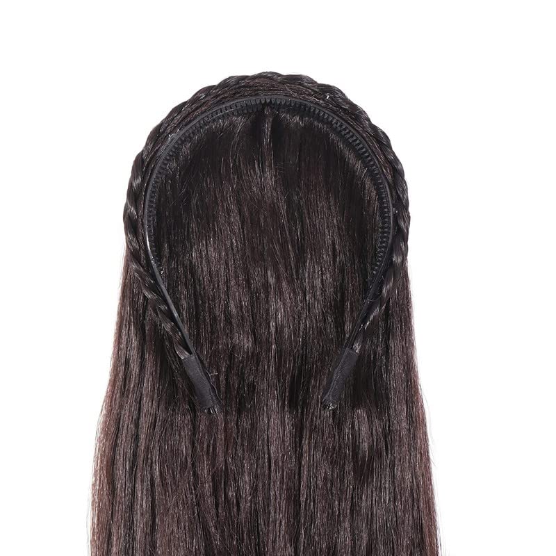 CHANDERKASH 30 Inch Synthetic Hair Extensions - Long Straight Clip-in Hairpiece for Women & Girls (Brown) | Perfect for Cosplay, Daily Styling & Special Occasions