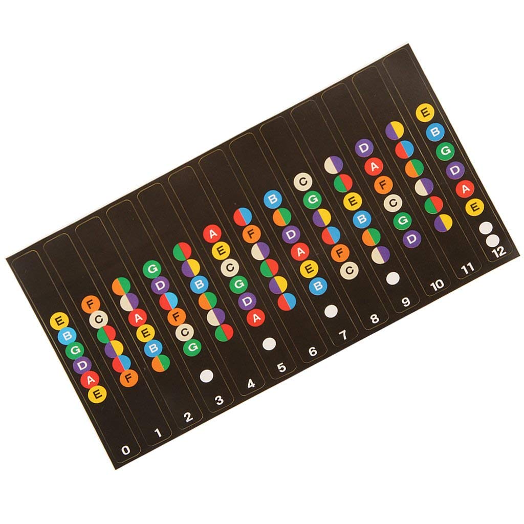 5-Piece Guitar Fretboard Note Stickers - Removable Fret Labels for 6-String Acoustic & Electric Guitars - Perfect for Beginners Learning Chords & Scales - Practice, Lessons & Music Education Accessories
