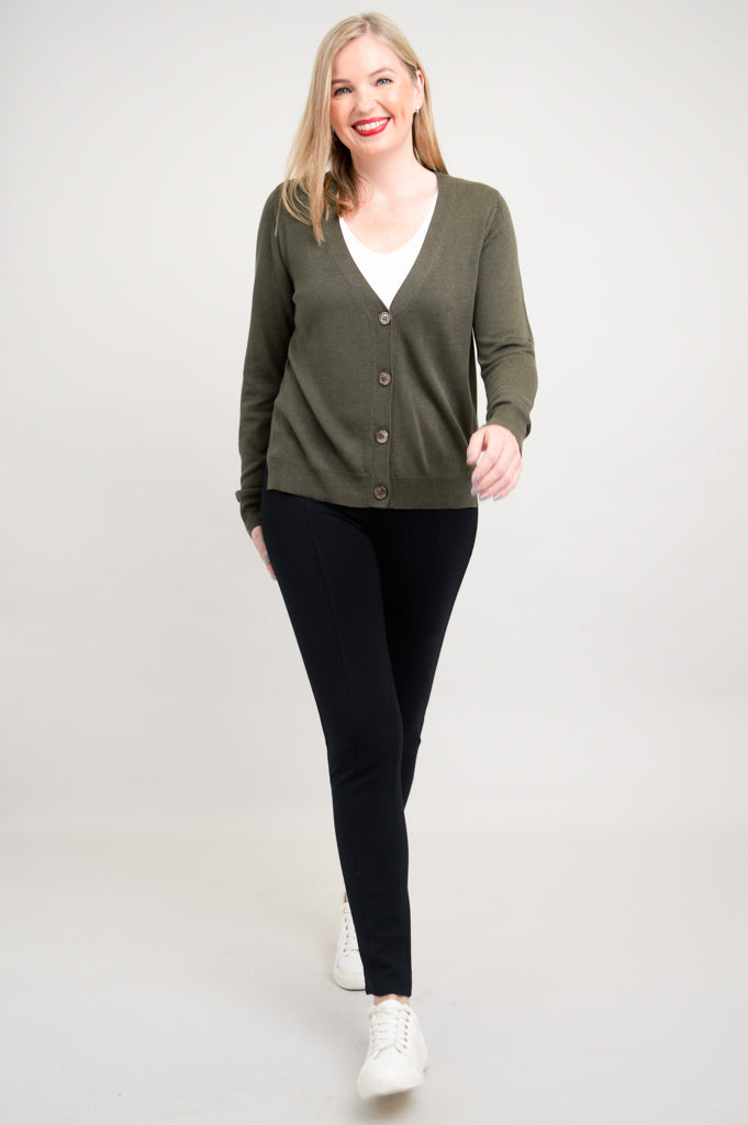 Jessica Women's Bamboo Cotton Sweater - Soft & Comfortable Khaki Pullover for Casual Wear & Layering