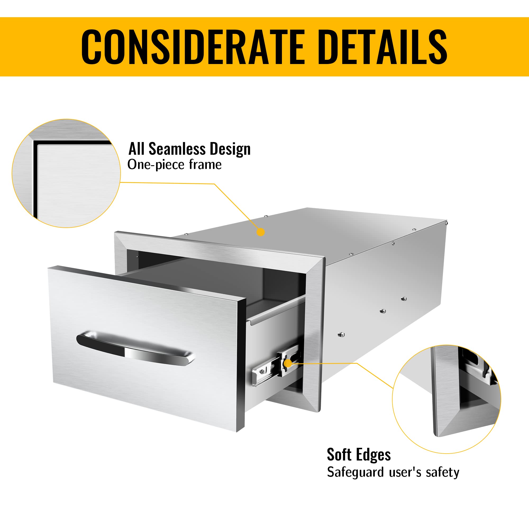 Stainless Steel Outdoor Kitchen Single Drawer 14