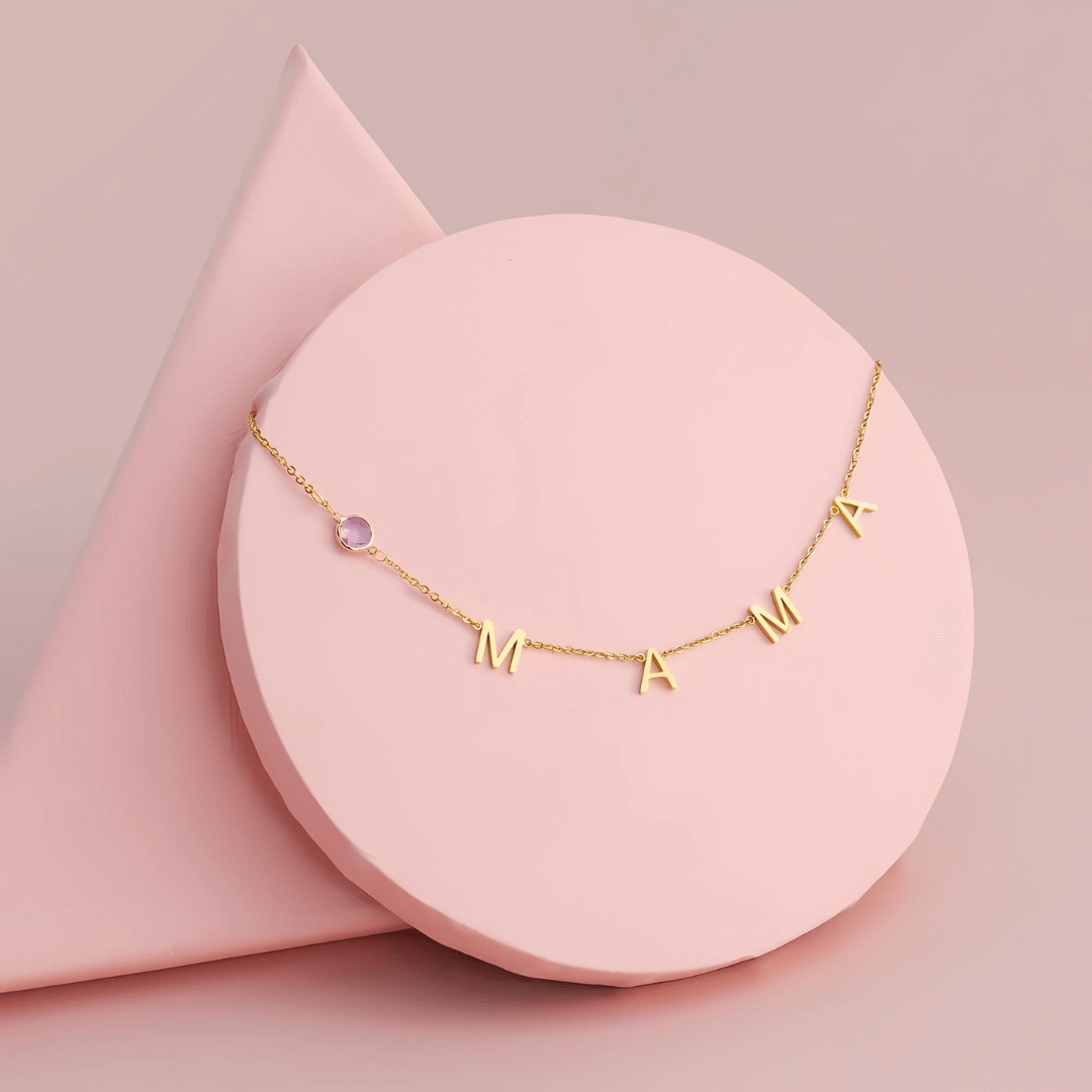 Personalized Name Necklace with Birthstone - Custom Letter Pendant Jewelry for Women | Perfect Gift for Birthday, Anniversary & Mother's Day | M2177