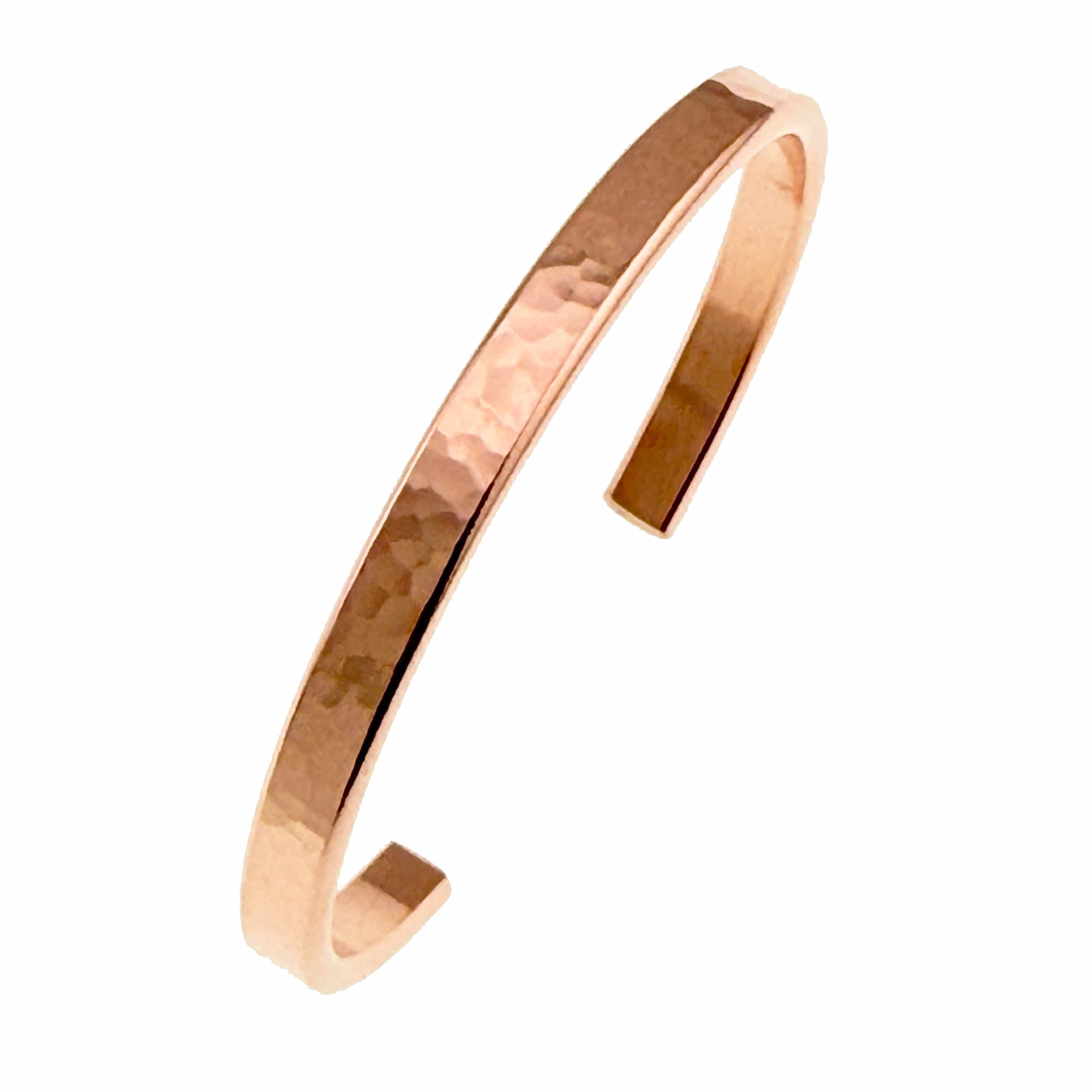 5mm Wide Hammered Copper Cuff Bracelet for Women - Handmade Boho Jewelry - Perfect for Casual Wear, Festivals & Gift Giving