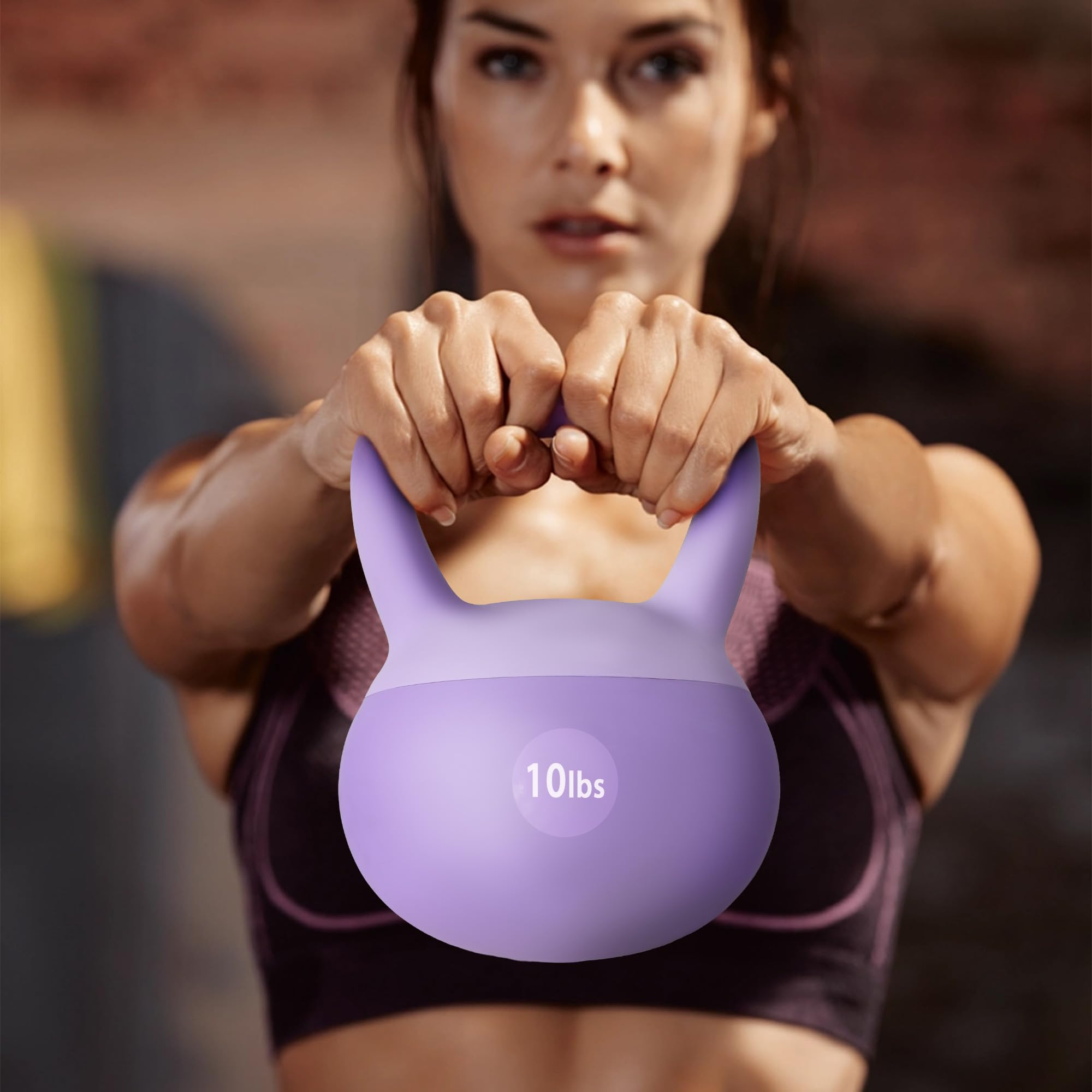 SogesPower Soft Kettlebells - Iron Sand Filled Exercise Weights for Strength Training, Shock-Proof Design with Wide-Grip Handle - Home Gym Fitness Equipment for Women, Men & Kids - Perfect for HIIT, CrossFit & Home Workouts - Purple