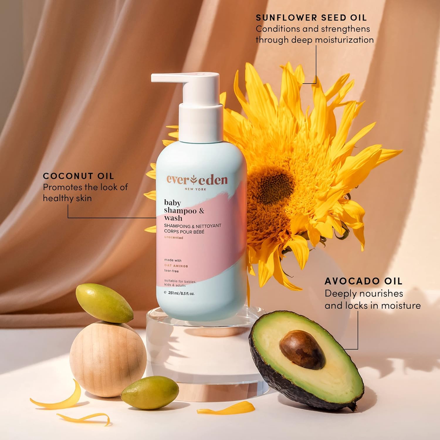 Evereden Baby Bathtime DUO Set - Organic Newborn Shampoo & Body Wash + Hydrating Baby Lotion for Sensitive Skin | Gentle Cleansing & Moisturizing | Perfect for Bath Time, Baby Massage & Daily Skincare Routine
