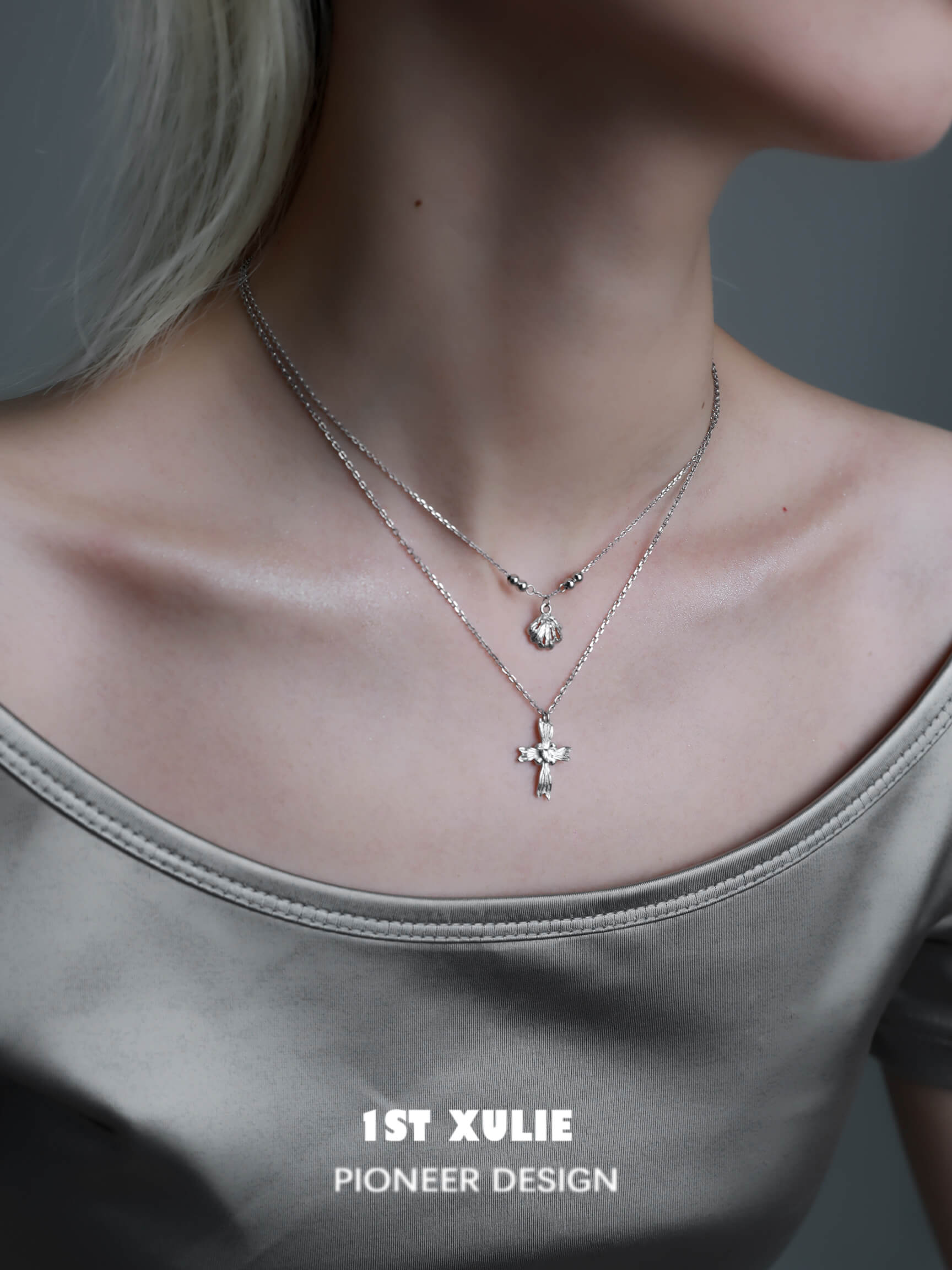 S925 Sterling Silver Gray Pearl Choker Necklace for Women - Elegant Angel Pendant Jewelry Gift for Birthday, Anniversary & Special Occasions