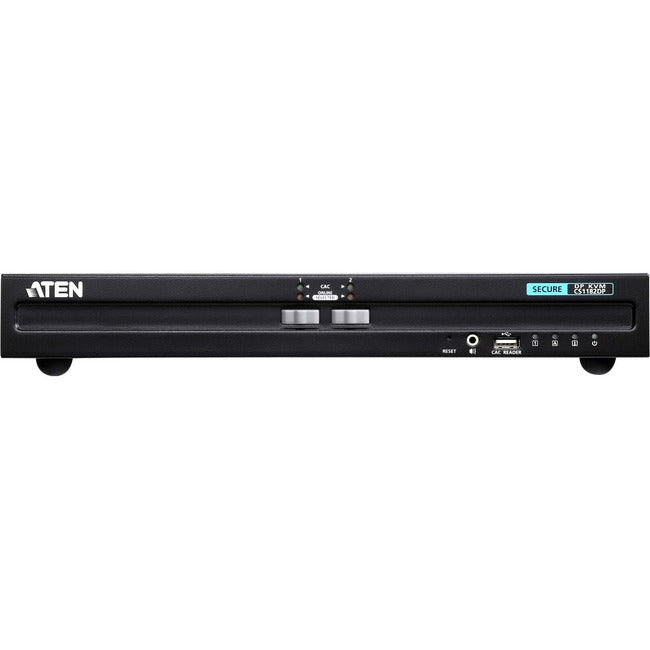 2 Port Single Display DisplayPort Secure KVM Switch with PP 3.0 - Ideal for Home Office & Multi-Computer Workstations
