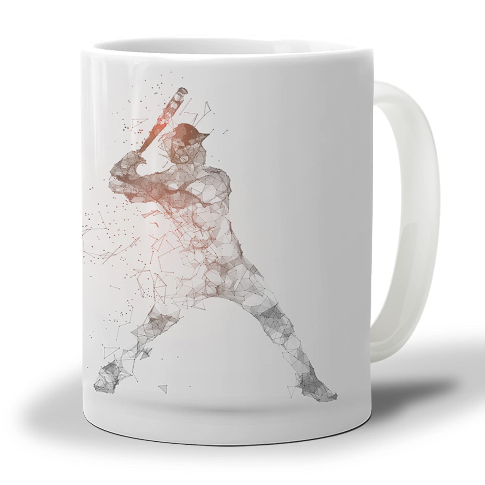 Abstract Baseball Sport Line Coffee Mug - Ceramic Tea Cup for Hot Chocolate & Cocoa - Dishwasher & Microwave Safe - Perfect for Office, Home & Gifts