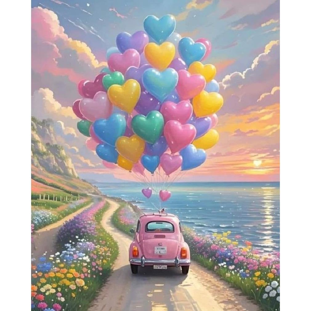 **Balloon Paint by Numbers Kit for Adults - DIY Acrylic Painting on 16x20 Inch Canvas - Beginner-Friendly Art Set for Home Wall Decor - Perfect Gift for Birthday, Christmas & Holidays (Party, Relaxation, Stress Relief)**