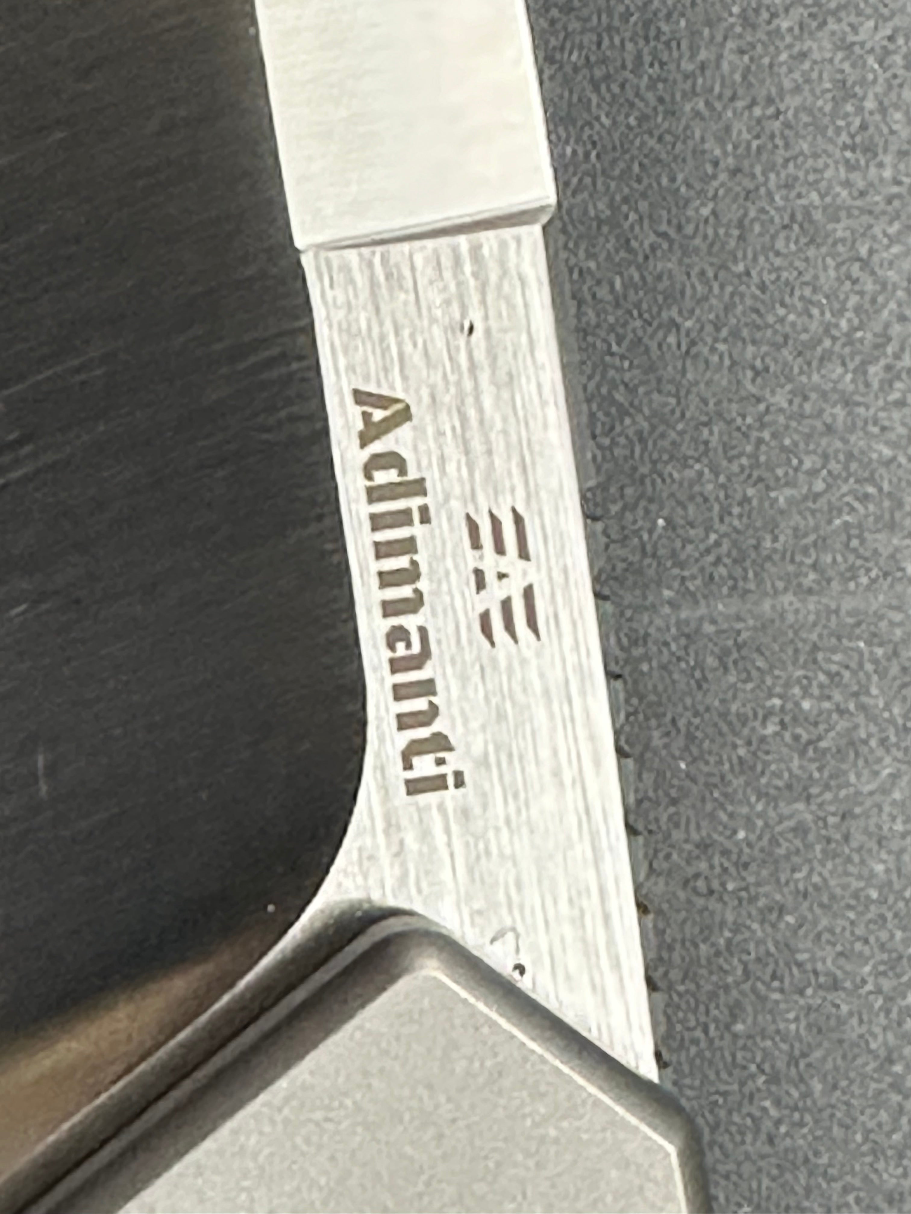 GANZO ADIMANTI SKIMEN TI Folding Knife - Gray Titanium Handle, S35VN Steel, Drop Point Plain Edge - EDC, Outdoor, Camping, Hunting Gear