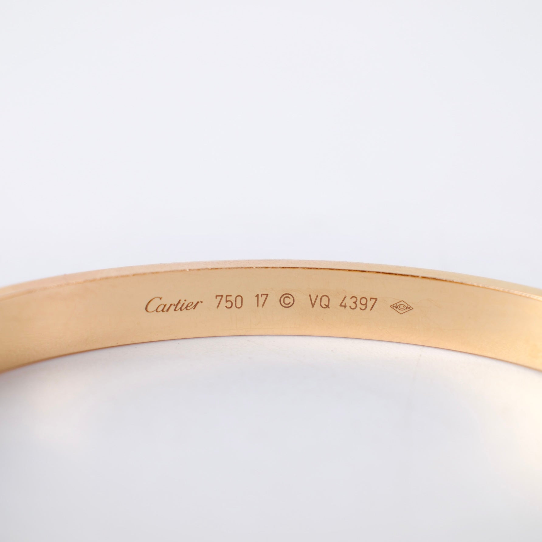 Cartier Love Bracelet 18K Rose Gold Size 17 - Luxury Jewelry Gift for Women, Anniversary & Special Occasions