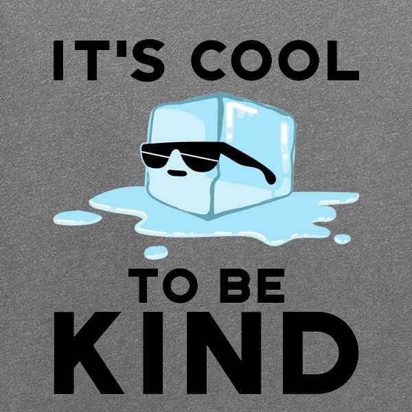 Pop Threads 'It's Cool to Be Kind' Graphic T-Shirt - Unisex Inspirational Tee for Men & Women - Casual Wear, Workout, Street Style