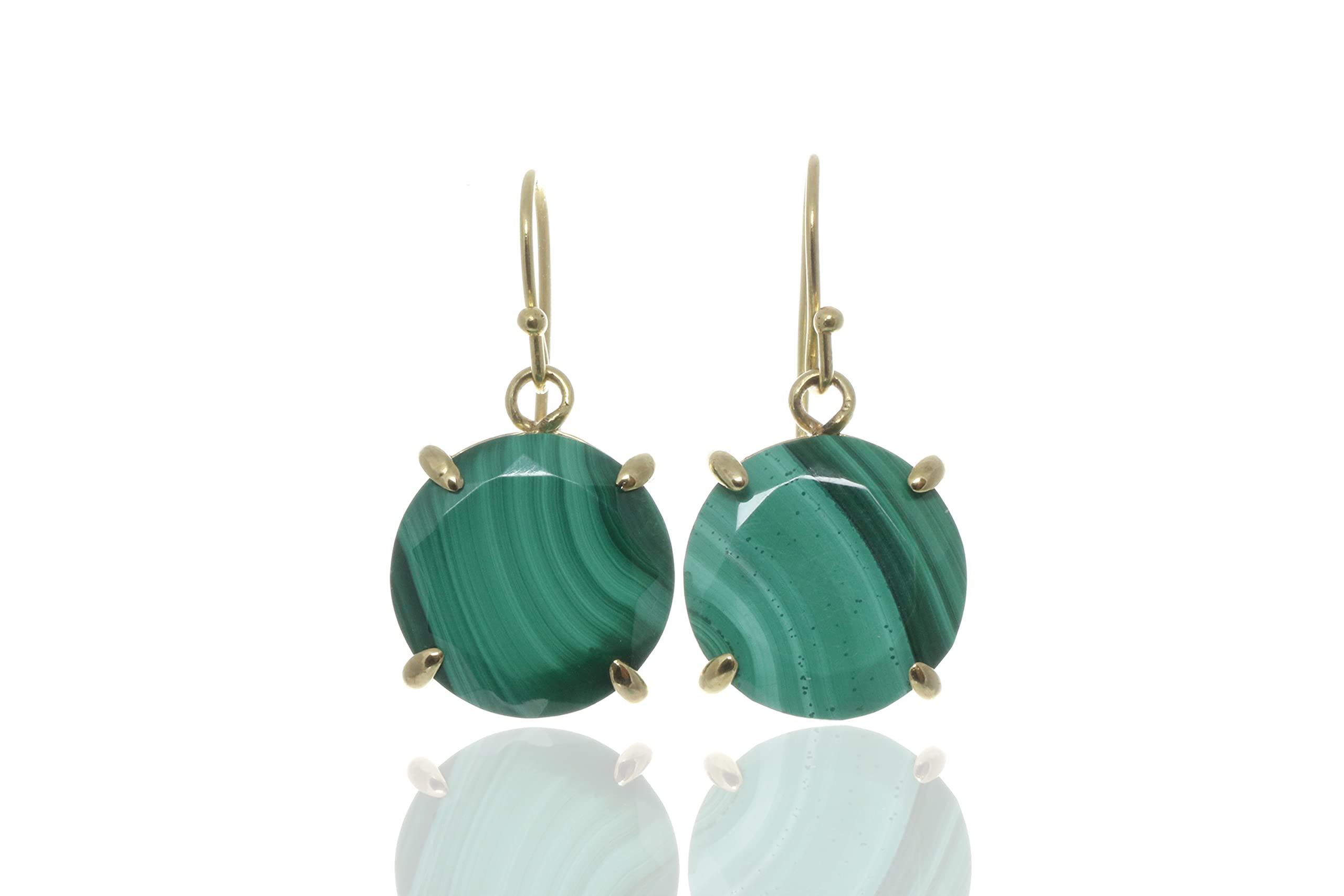 Anemone Malachite Earrings for Women - Handmade Gemstone Statement Jewelry - Elegant Bridal & Gift Earrings with Gift Box | Perfect for Weddings, Parties & Special Occasions