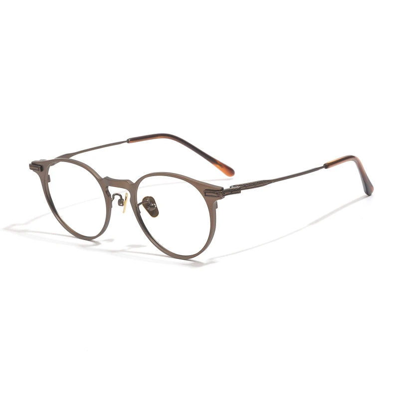 Stylish Black Titanium Oval Full Rim Eyeglasses for Women - Trendy & Lightweight Frame for Work, Reading & Everyday Wear