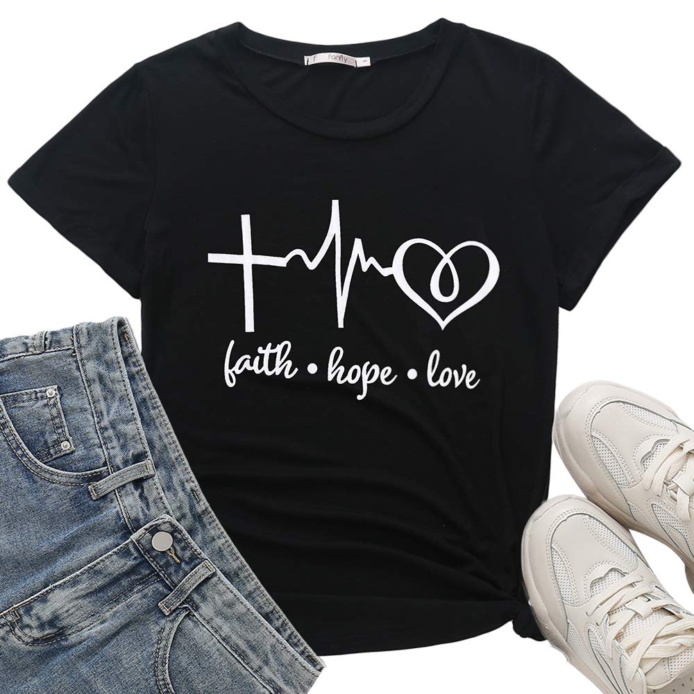 Faith-Inspired Women's Christian T-Shirt - Short Sleeve Summer Tee for Church, Bible Study & Everyday Wear - Comfortable Casual Top for Christian Women