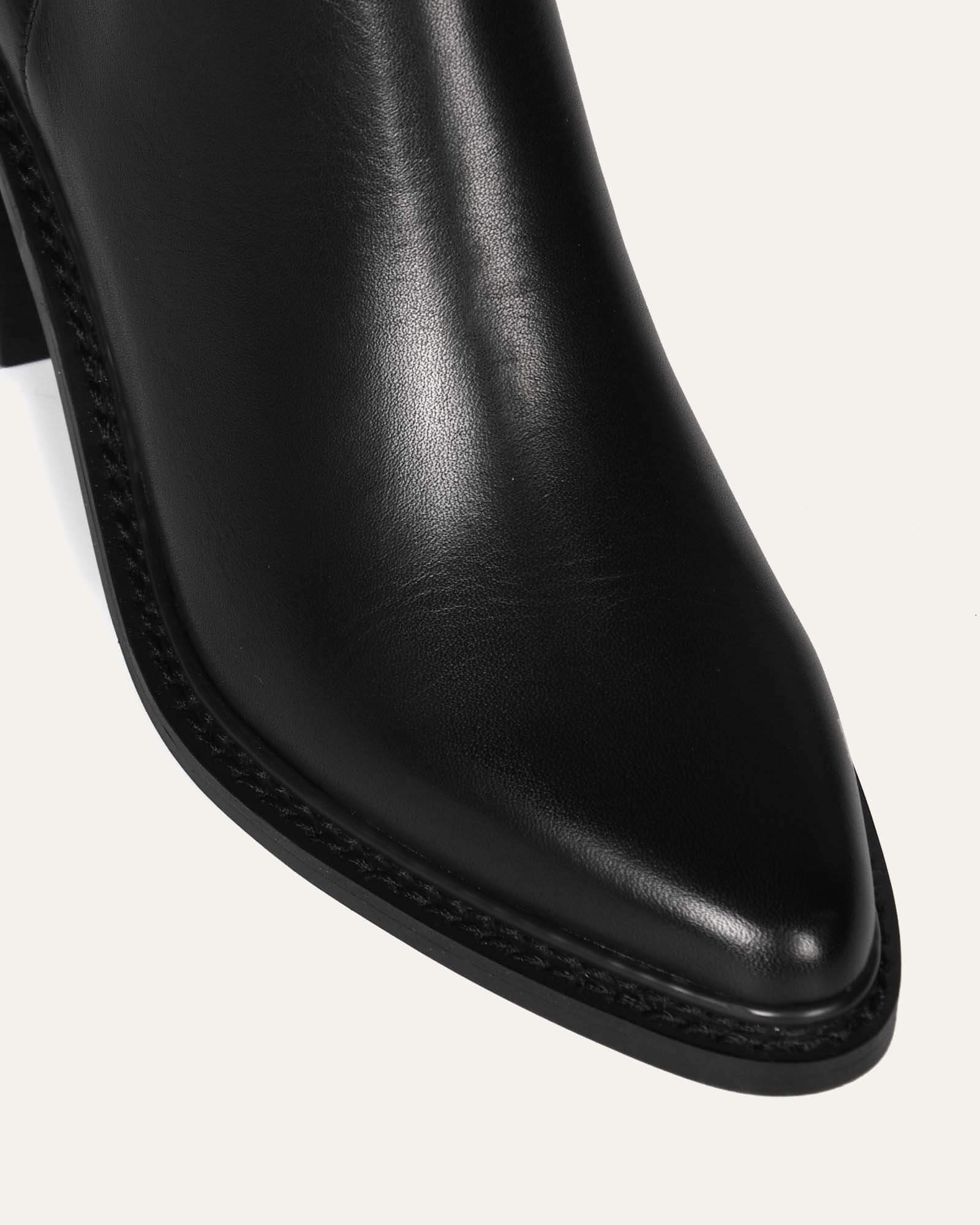 Anissa Knee High Boots for Women - Black Genuine Leather Boots - Stylish & Comfortable for Fall, Winter & Casual Outfits