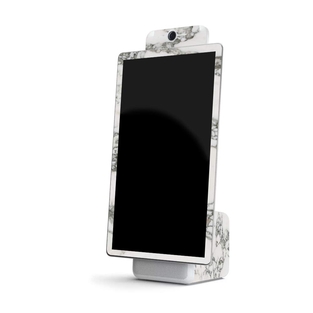 MightySkins Vinyl Skin Cover for Facebook Portal+ - White Marble Design | Protective & Durable Decal Wrap | Easy to Apply, Remove & Change Styles | Made in USA | Perfect for Home, Office & Video Calls