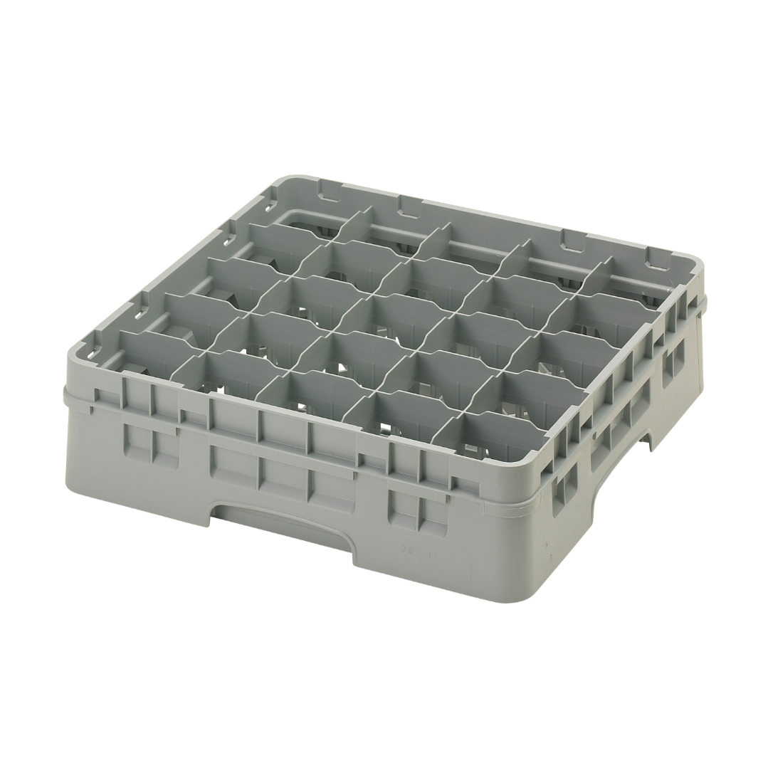 Cambro 25S418151 Camrack 25-Compartment Grey Glass Rack - Perfect for Commercial Kitchens, Restaurants & Food Service Storage