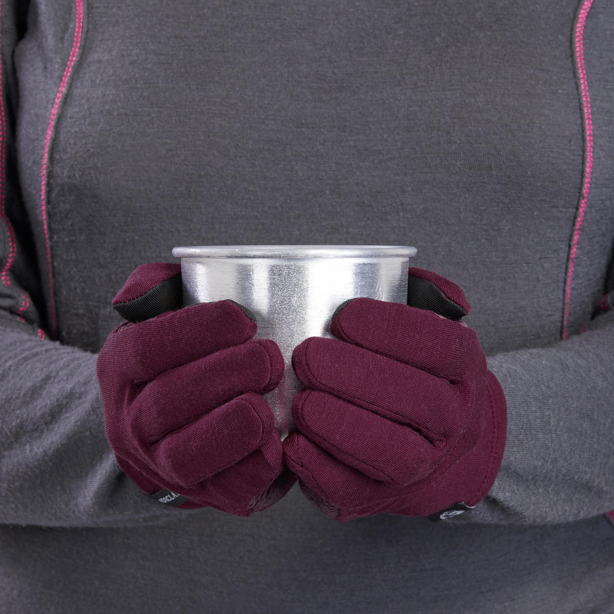 Forclaz Adult MT500 Merino Wool Liner Gloves - Warm & Breathable Hiking Gloves for Men & Women - Perfect for Winter Trekking, Camping & Outdoor Adventures