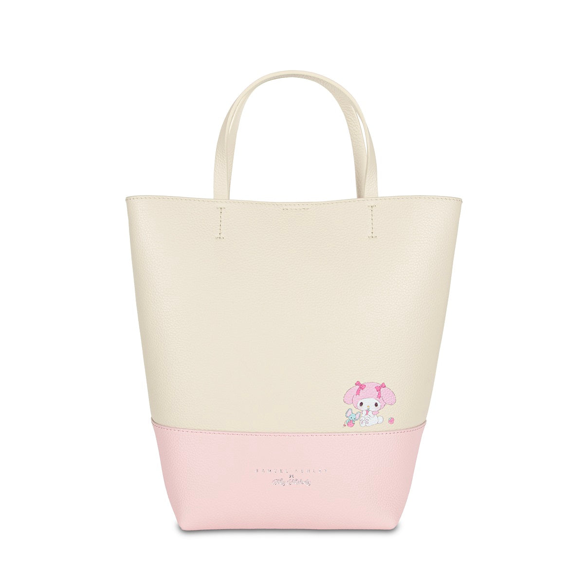 Samuel Ashley x Sanrio Characters Genuine Leather Tote Bag - Stylish Handbag for Women, Cute Kawaii Shopping Bag for Work, Travel & Daily Use