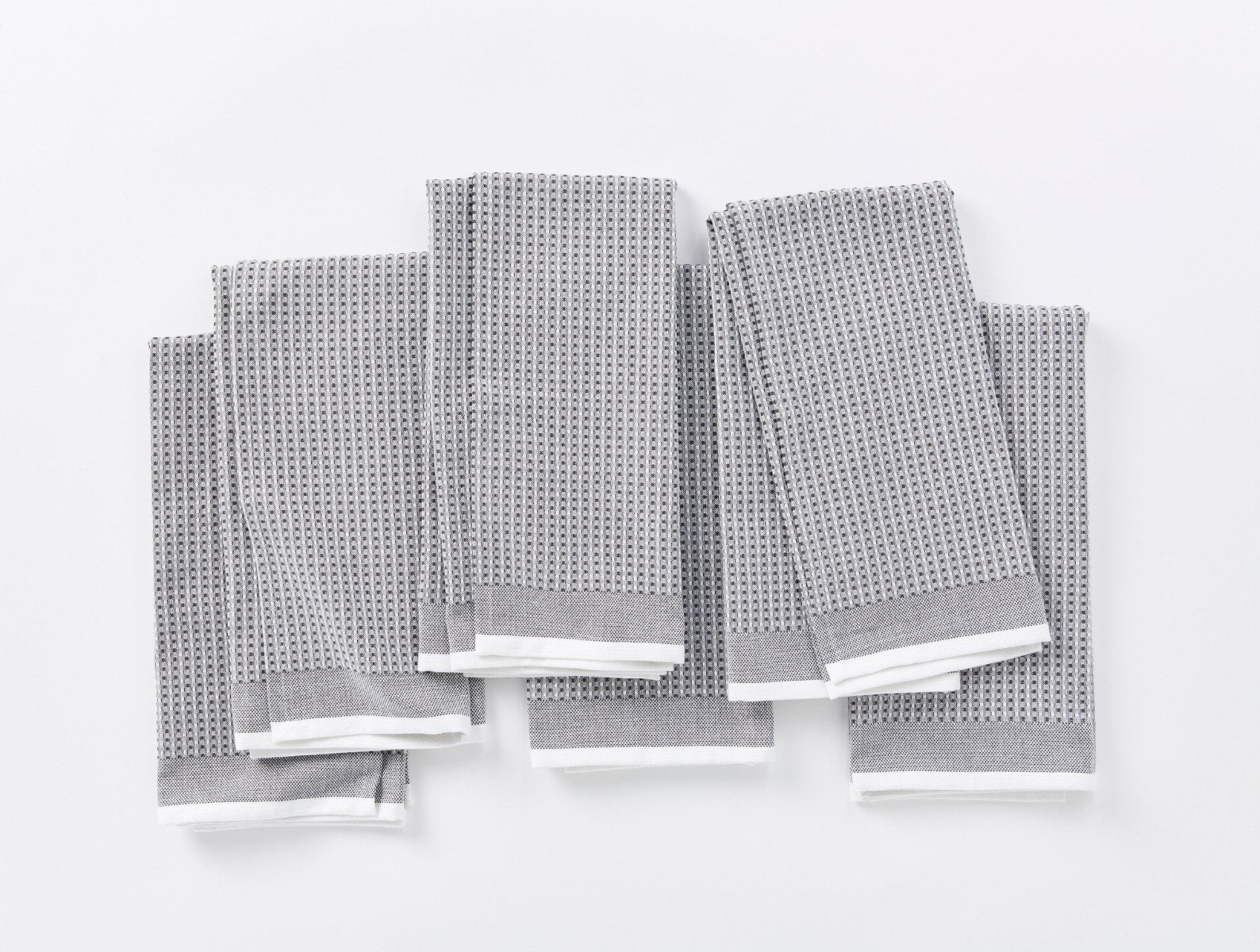 Organic Waffle Kitchen Towels Set of 6 - Super Absorbent & Eco-Friendly Dish Cloths for Drying Dishes, Cleaning Countertops & Kitchen Use