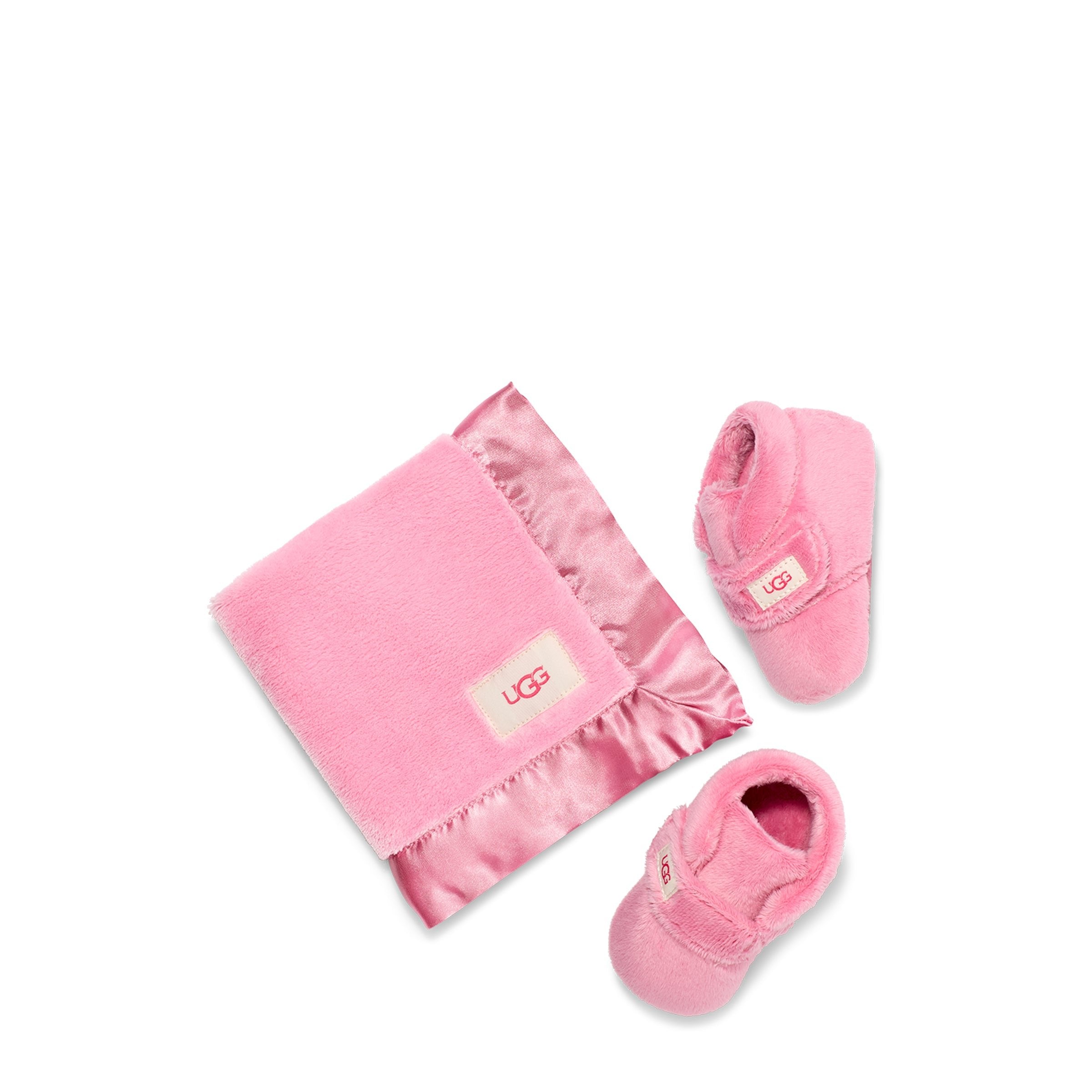 UGG Baby Bixbee Bootie and Lovey Blanket Set - Soft Cozy Booties & Plush Blanket for Newborns & Toddlers - Perfect for Winter Outfits, Photo Shoots & Nursery Comfort