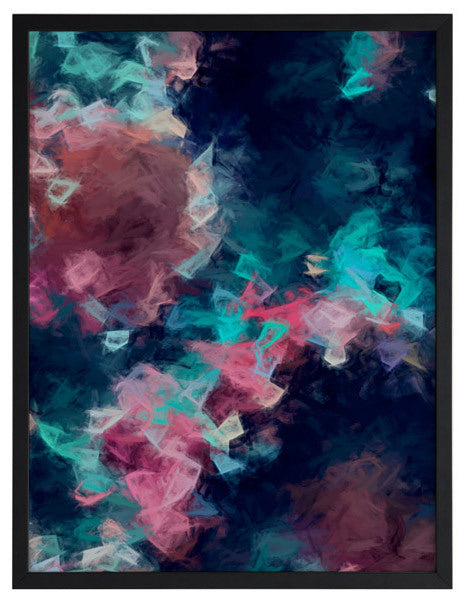 Diamond Storm Framed Art Print - Modern Abstract Wall Decor for Living Room, Bedroom & Office - Perfect for Home & Office Decoration