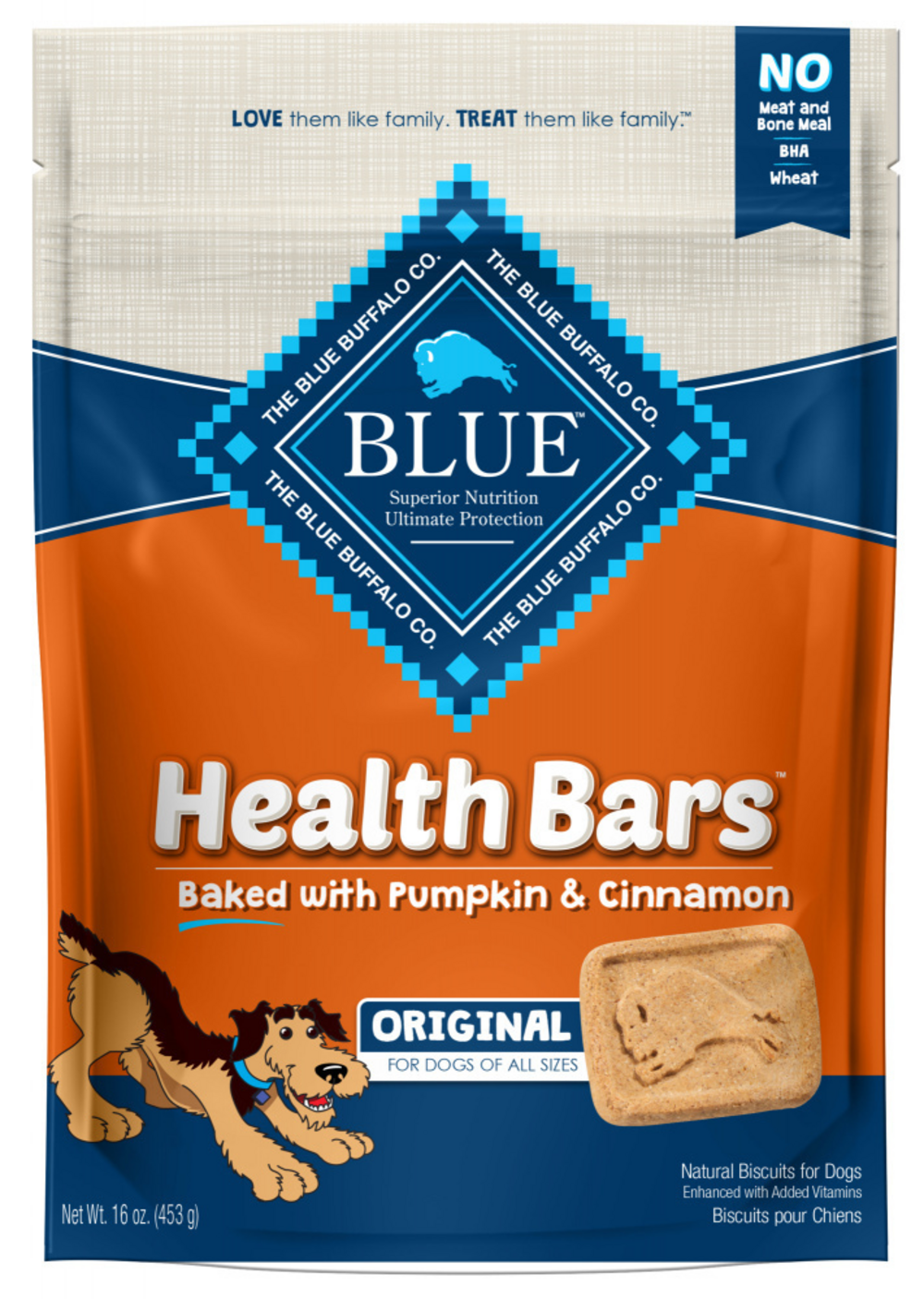 Healthy Blue Pumpkin & Cinnamon Baked Dog Treats - All-Natural Snacks for Training, Rewards and Digestive Health