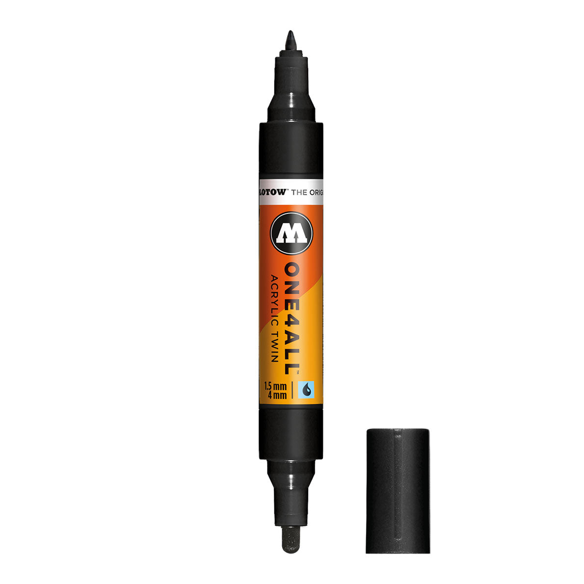 Molotow One4All Acrylic Paint Marker Twin Tip Set - 1.5mm & 4mm Dual Tip for Artists, DIY Crafts, Graffiti & Industrial Marking - Perfect for Canvas, Metal, Wood & Glass Surfaces