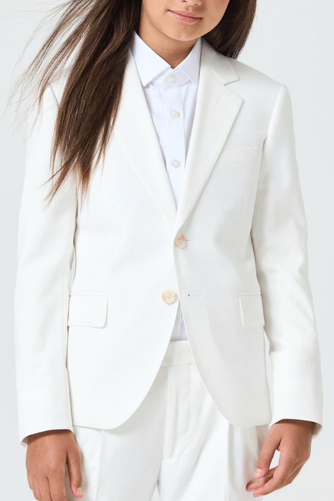 Jimi Jude 2 Piece Suit for Men - White Stretch Slim Fit Business Suit | Perfect for Weddings, Office & Formal Events