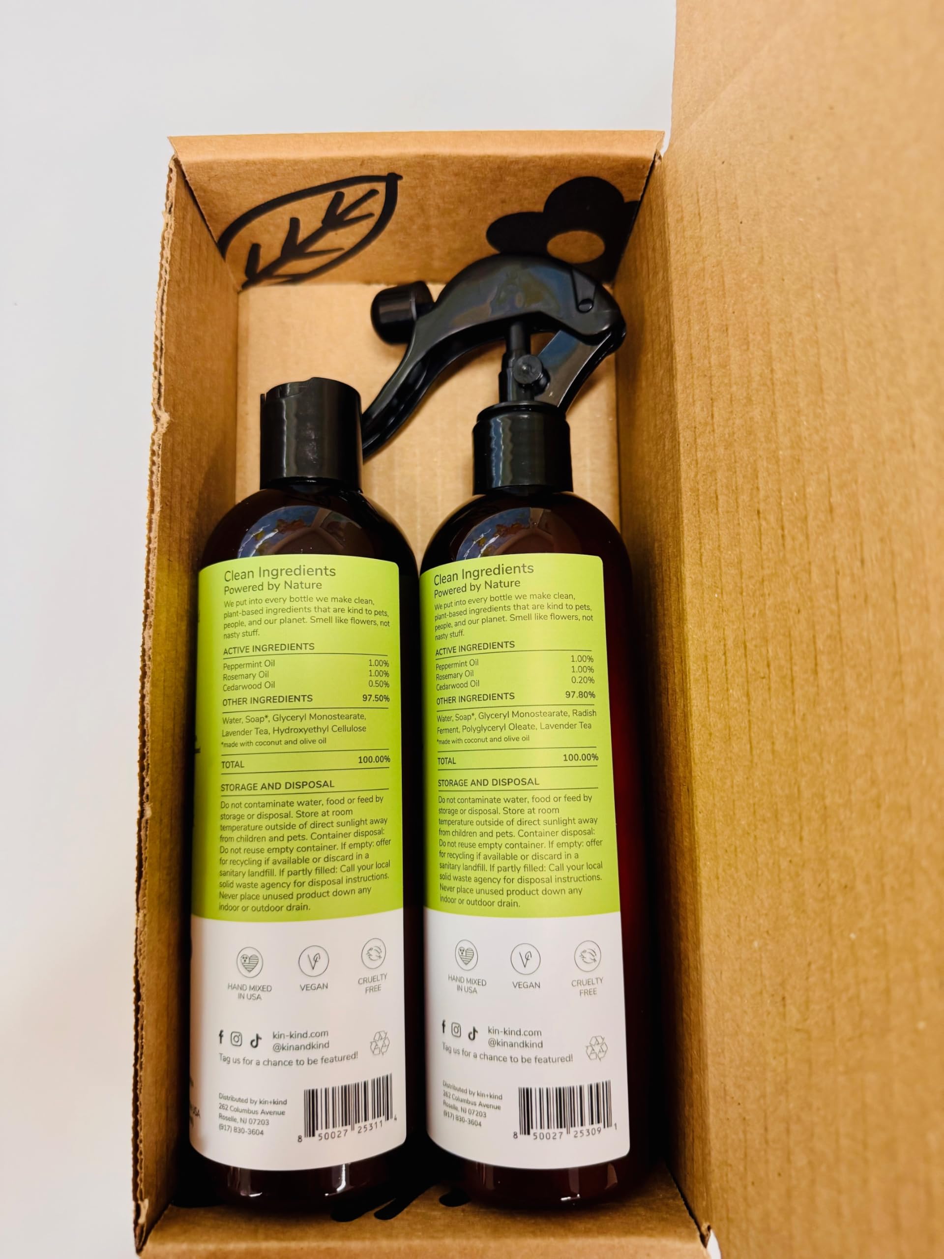 **Kin+Kind Flea and Tick Spray & Shampoo Kit for Dogs – Natural Lavender Scent, 12 oz Each – Flea & Tick Control & Repellent – Perfect for Bathing & Outdoor Protection**