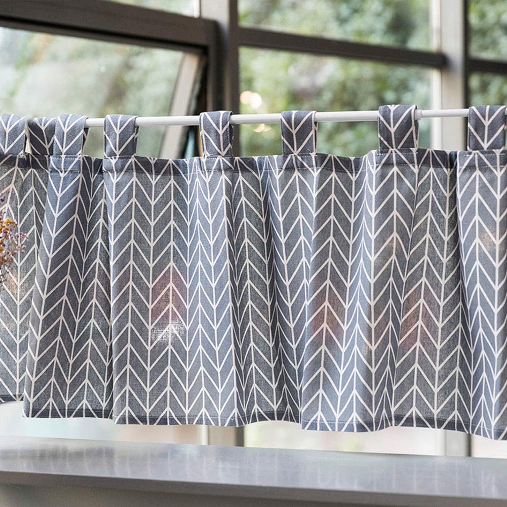 Premium Cotton & Linen Half Window Curtains - Kitchen Short Cafe Curtains with Custom Sizing for Living Room, Bedroom, Bathroom & Restaurant Decor | Elegant Tiered Partition Curtains for Home & Bistro Use