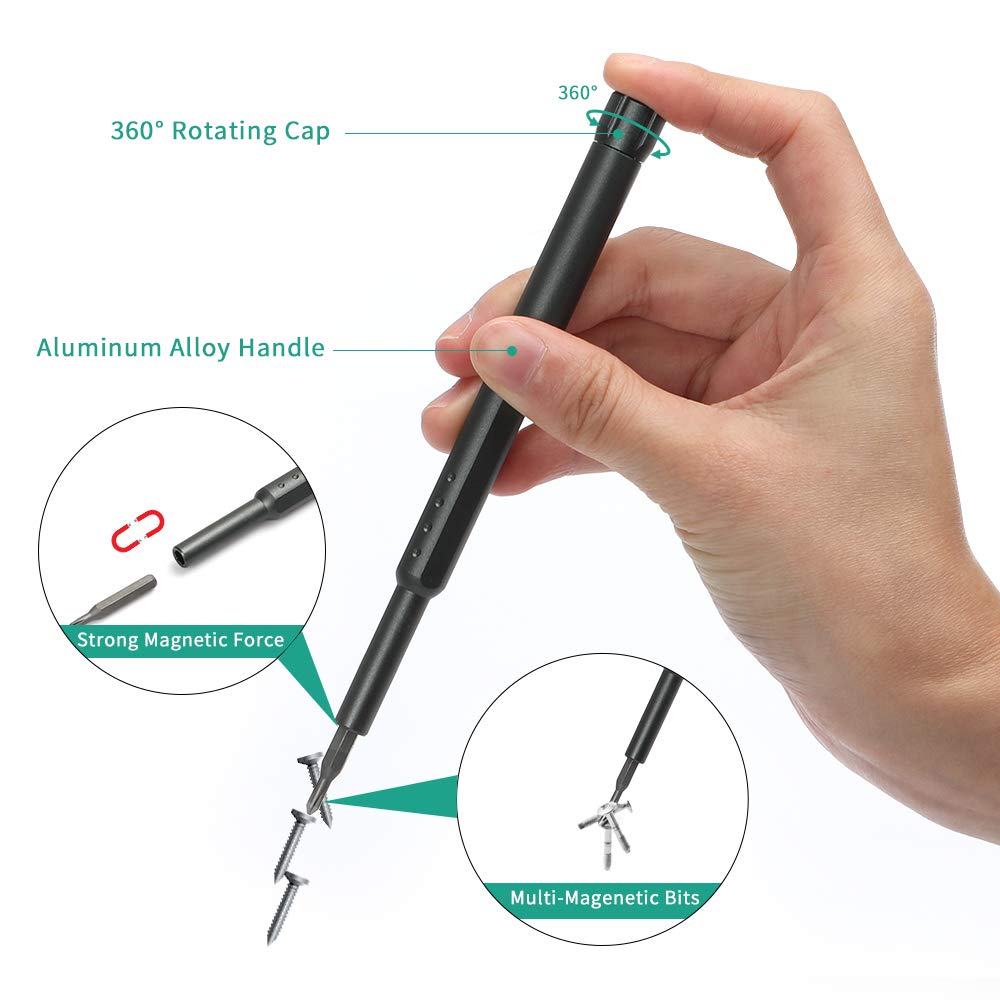 **POWERGIANT Mini Precision Screwdriver Set - 48 Magnetic Bits with Portable Case, Repair Tool Kit for Eyeglasses, Smartphone, Laptop, Watch & Jewelry - Perfect for DIY, Electronics & Home Repairs**