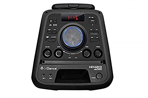 iDance Megabox 2000 Portable Bluetooth Speaker - 400W High Power Wireless Sound System for Outdoor Parties, Beach, Camping & Home Use