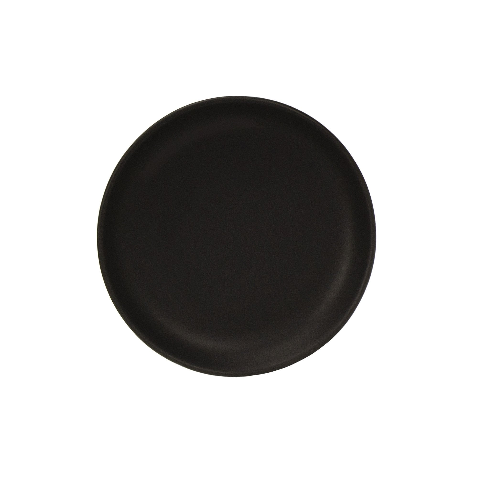 Elegant Matte Black Coupe Salad Plate Set of 4 - Perfect for Dinner Parties, Restaurant Service & Home Entertaining