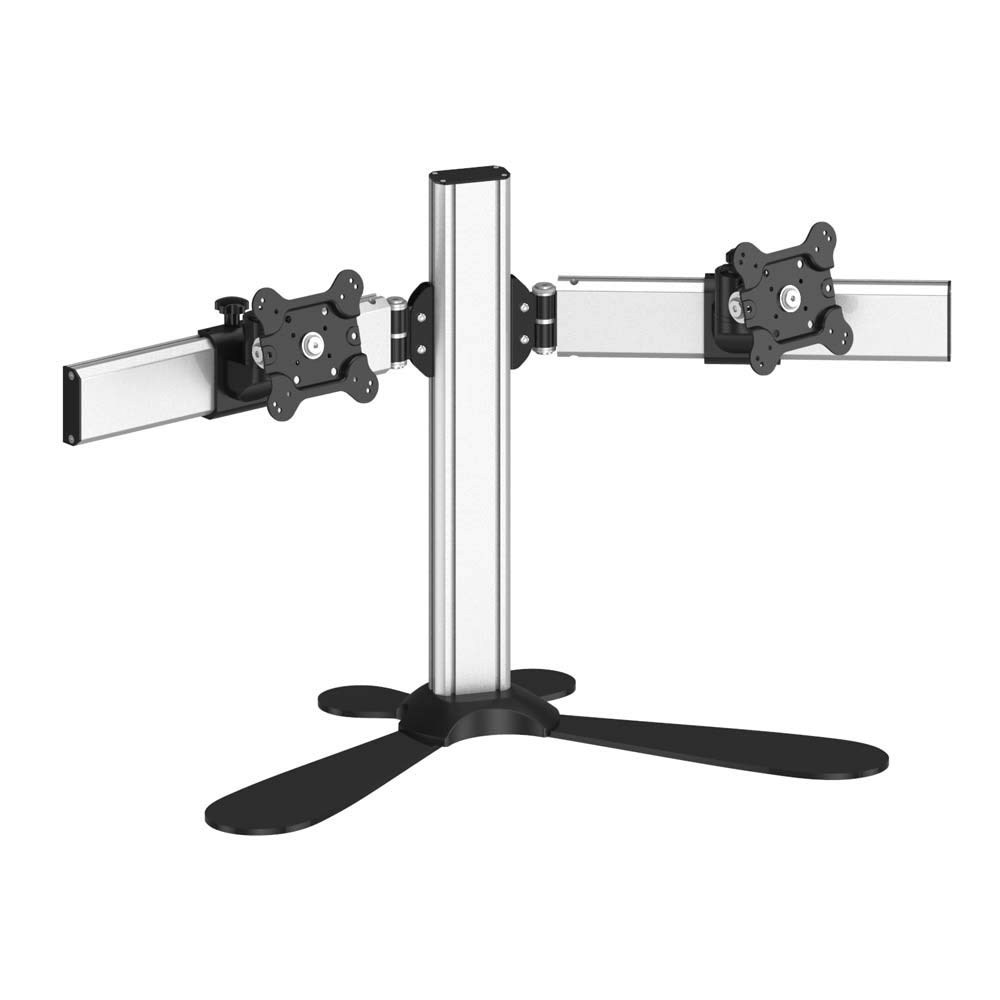 Cotytech BL-PF121 Dual Monitor Stand - Low Profile Side by Side Mount for Home & Office Workstations - Perfect for Multi-Tasking, Gaming, and Productivity Setup