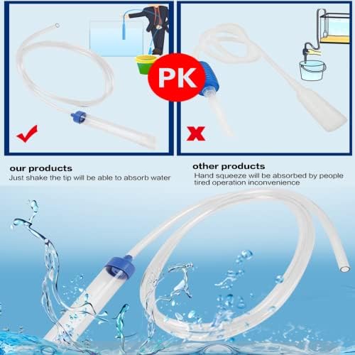 KUIDAMOS Aquarium Gravel Cleaner & Water Changer - Manual Siphon Vacuum for Fish Tank Maintenance, Easy Water Drain & Gravel Cleaning Tool - Perfect for Freshwater & Saltwater Tanks, Aquarium Cleaning & Water Changes