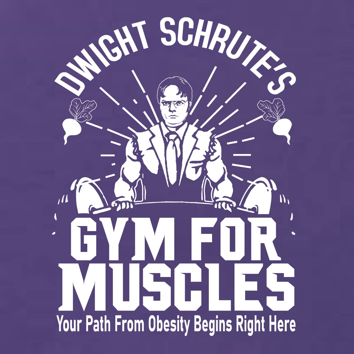 Dwight Schrute's Gym for Muscles Funny Pop Culture Tri-Blend Racerback Tank Top for Men & Women - Perfect for Workouts, Gym, Cosplay & The Office Fans