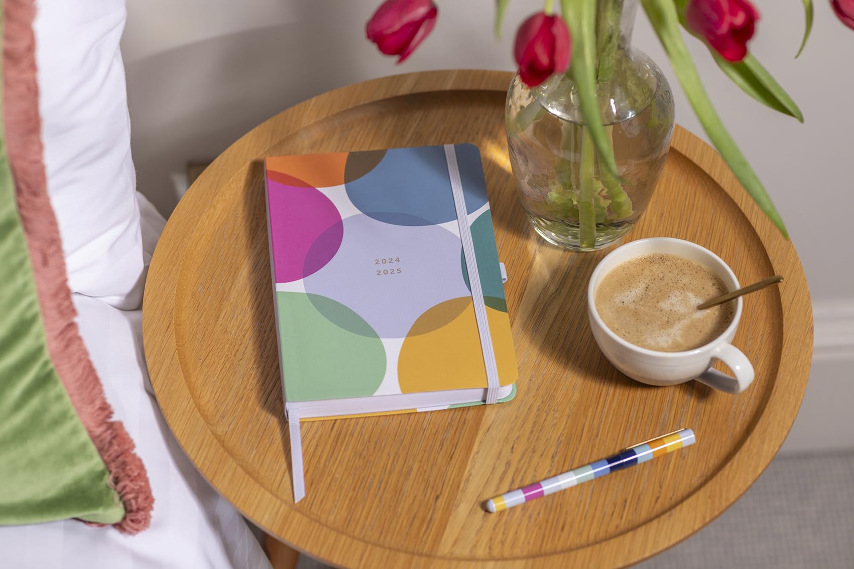 Busy B Mid Year Day a Page Diary August 2024 - August 2025 | A5 Daily Planner with Pen Holder, Elastic Closure & Year Planner | Perfect for Work, School & Personal Organization