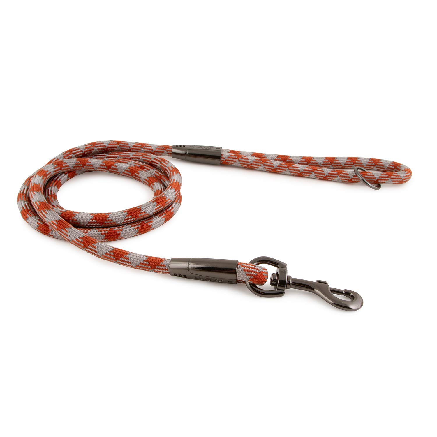 Hurtta Casual Rope Dog Leash - 1/2 inch x 6 ft Durable Walking Lead for Small to Medium Dogs, Ash/Cinnamon Color - Perfect for Daily Walks, Training & Outdoor Adventures