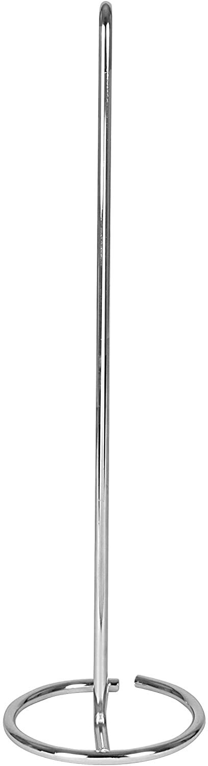 Chrome Toilet Paper Holder with Rounded Design - Durable Metal Bathroom Tissue Roll Stand for Home, Office, or RV - Perfect for Modern and Minimalist Decor